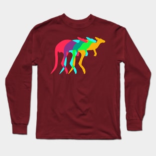 Australian colorful kangaroo Long Sleeve T-Shirt